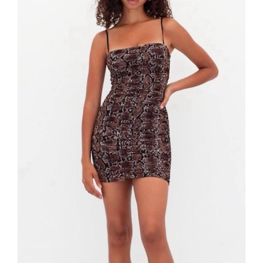 Ten by Babaton Aritzia Luxor Bodycon Dress Snakskin Size 8